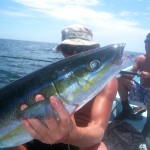 Mike welcoming aboard a tasty rainbow runner